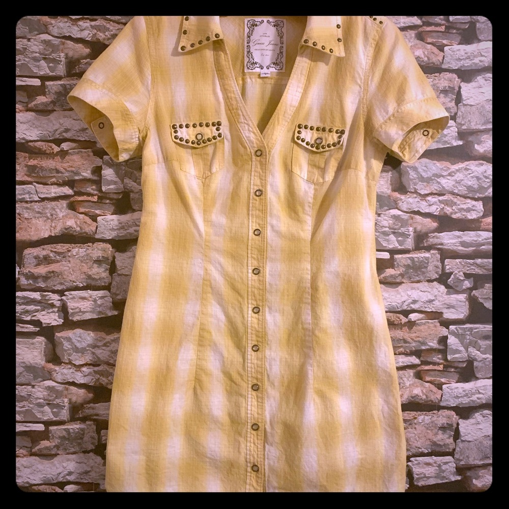 Vintage Guess Mini Shirt Dress size S